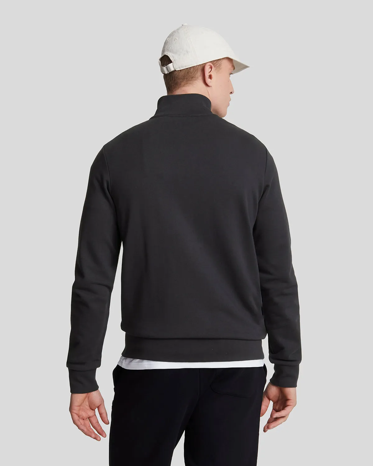 Diagonal Weave French Terry Zip Through Sweatshirt sold by Lyle & Scott product image thumbnail 3