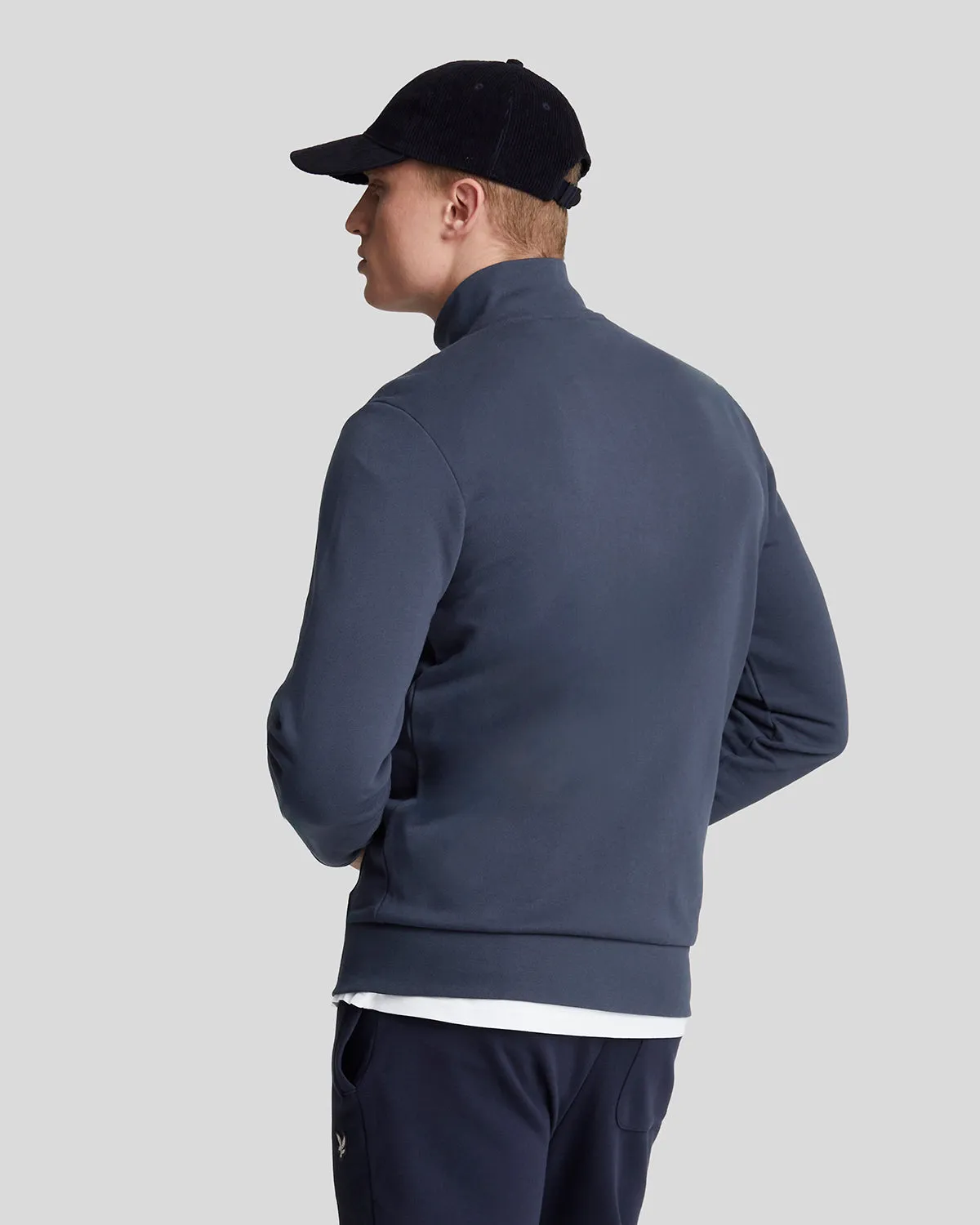 Diagonal Weave French Terry Zip Through Sweatshirt sold by Lyle & Scott product image thumbnail 3