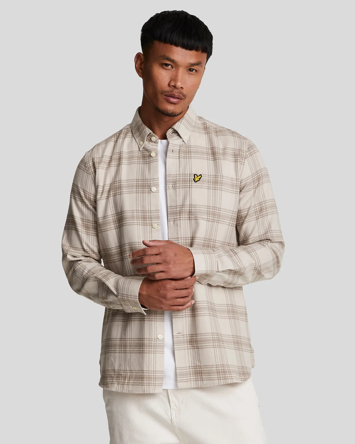 Tonal Check Flannel Shirt sold by Lyle & Scott