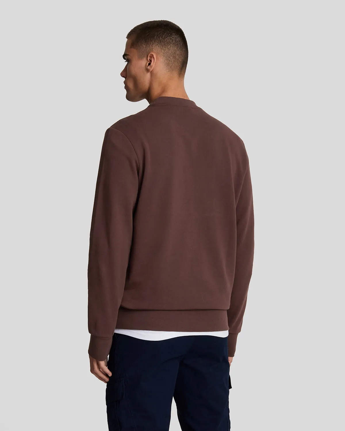 Diagonal Weave French Terry Crew Neck Sweatshirt sold by Lyle & Scott product image thumbnail 3