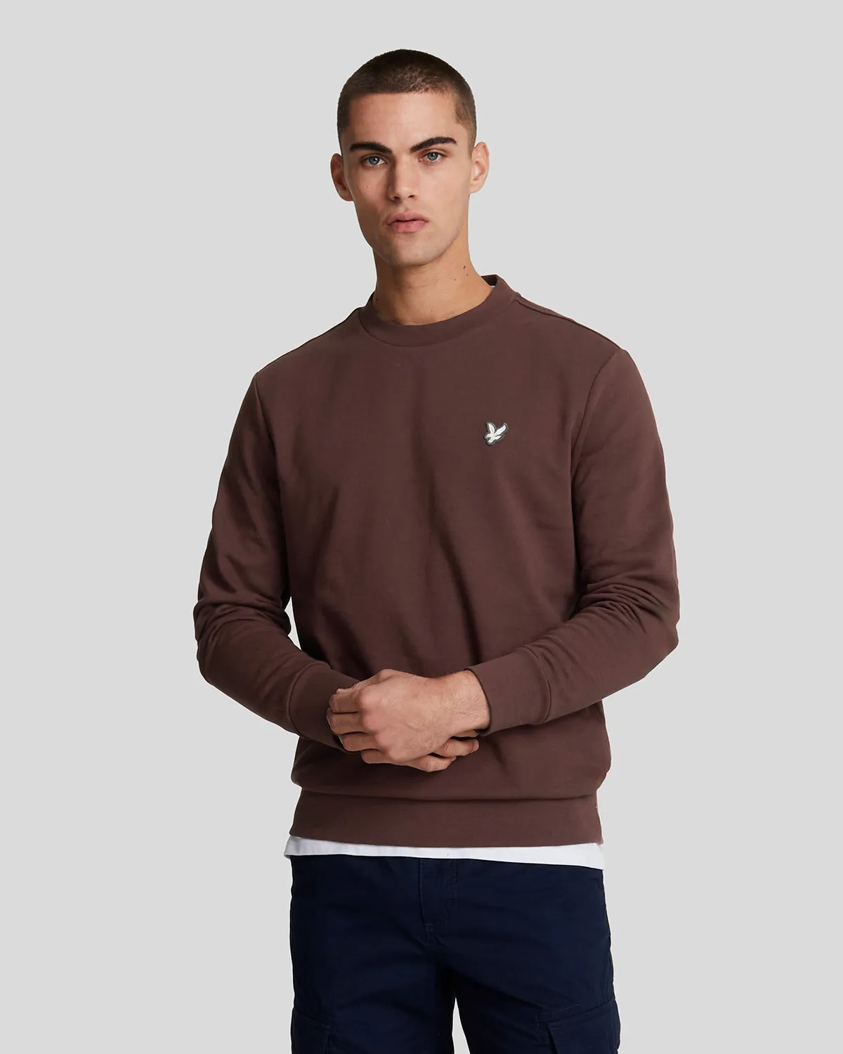 Diagonal Weave French Terry Crew Neck Sweatshirt sold by Lyle & Scott