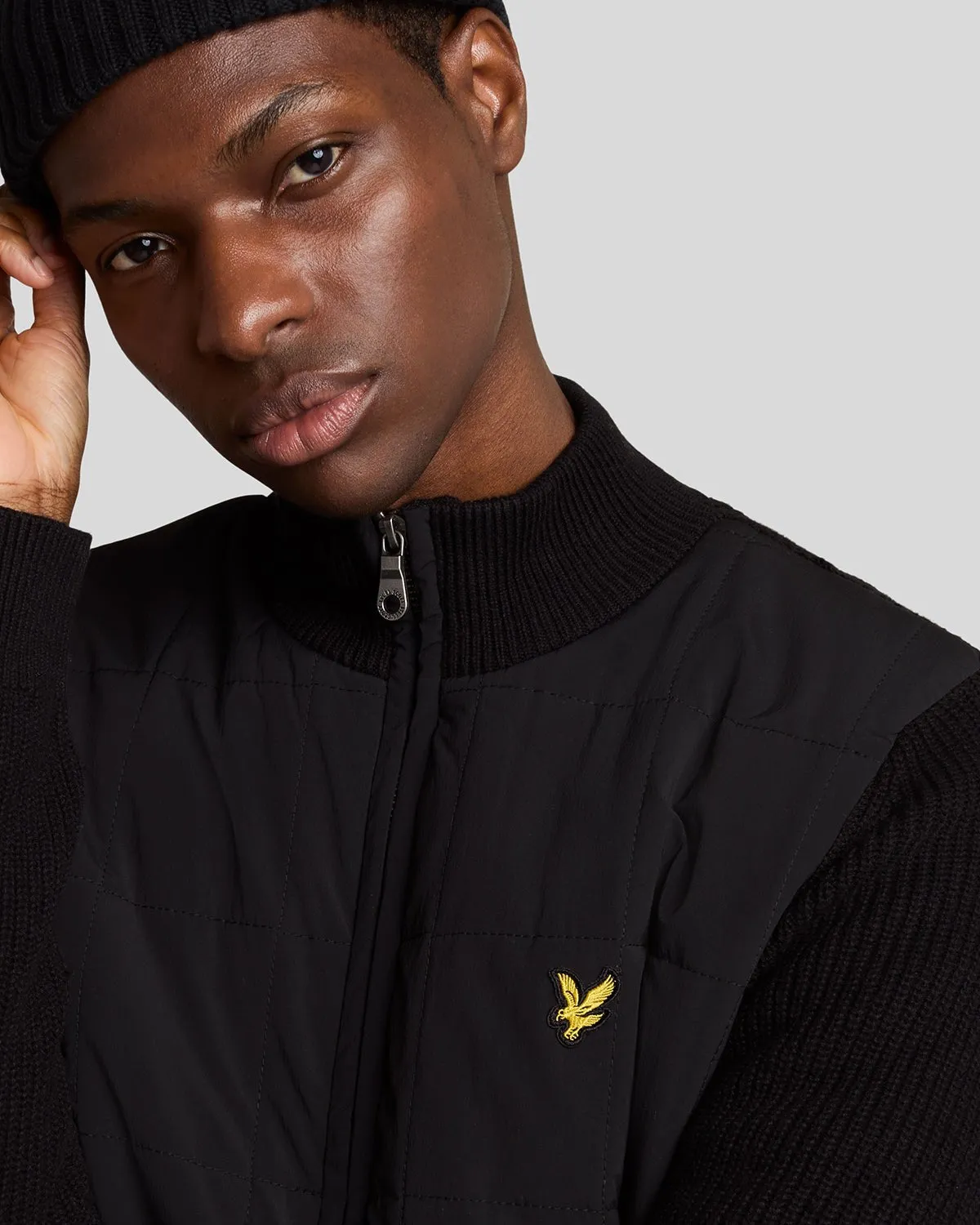 Hybrid Textured Zip Through Cardigan sold by Lyle & Scott product image thumbnail 4
