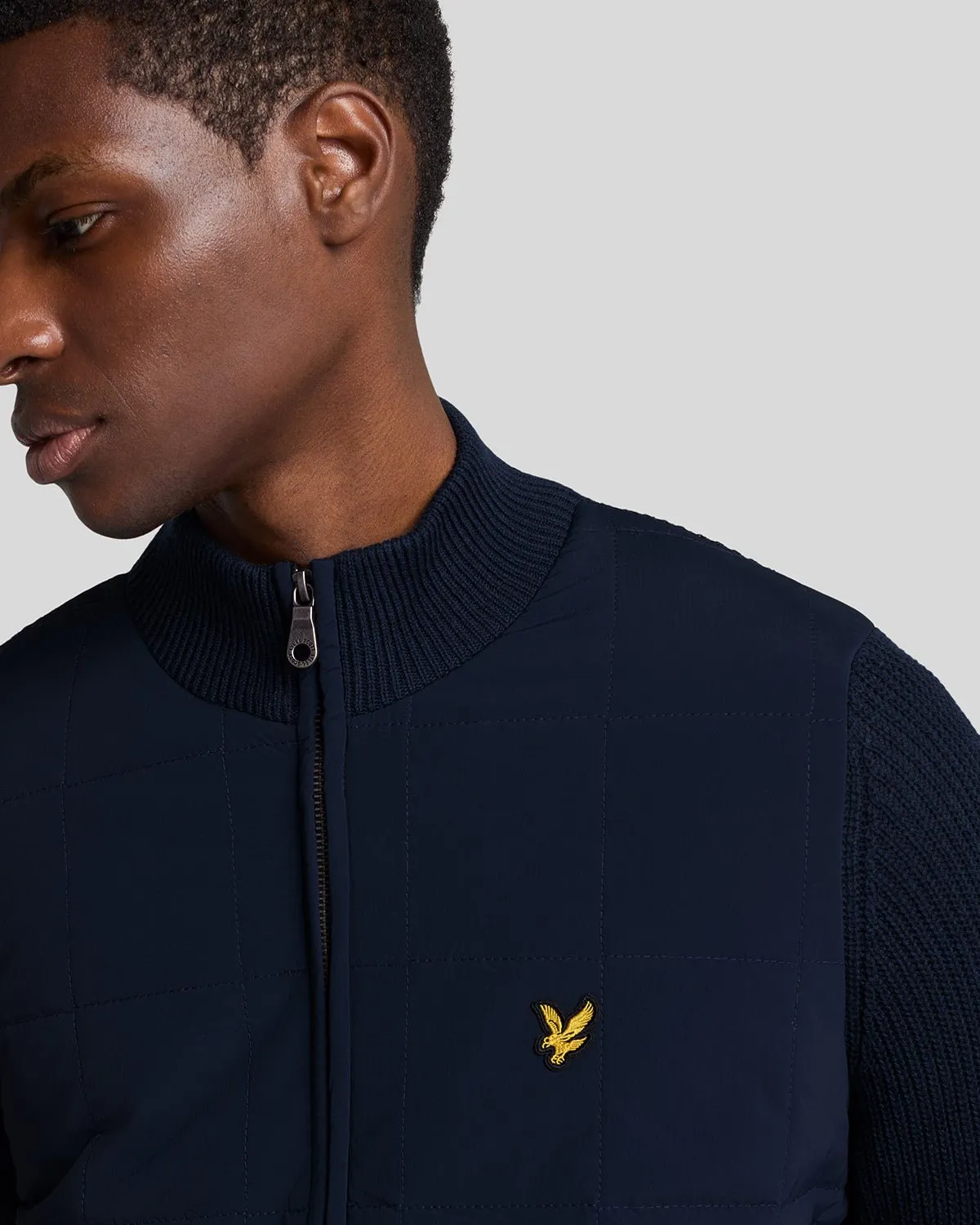 Hybrid Textured Zip Through Cardigan sold by Lyle & Scott product image thumbnail 4