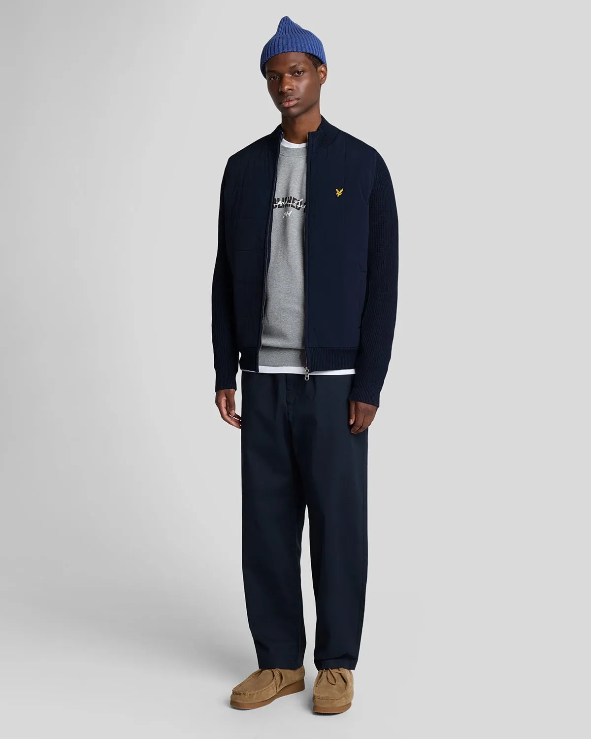 Hybrid Textured Zip Through Cardigan sold by Lyle & Scott product image thumbnail 2