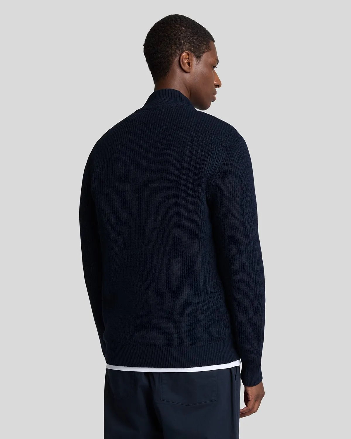 Hybrid Textured Zip Through Cardigan sold by Lyle & Scott product image thumbnail 3