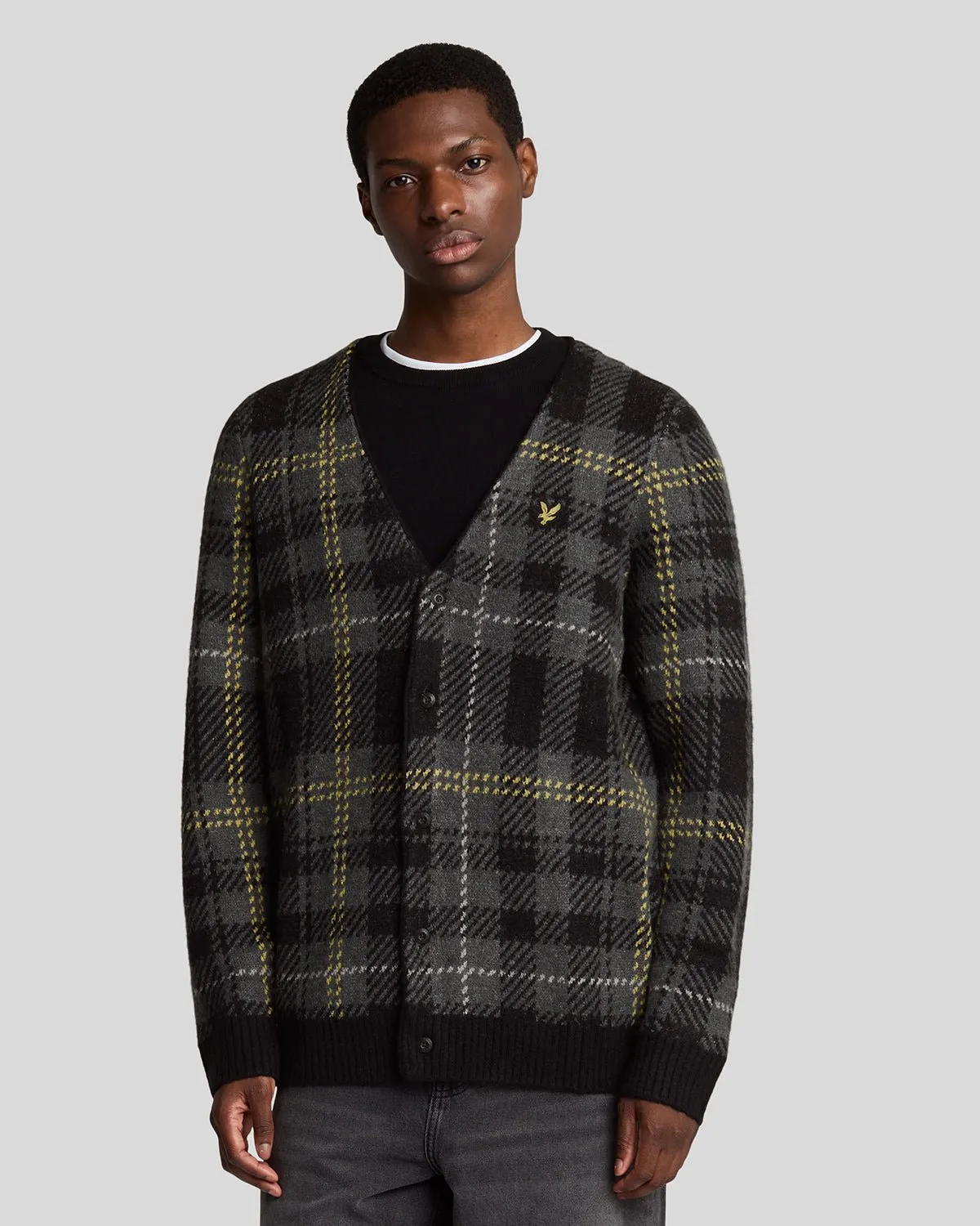 Brushed Tartan Cardigan sold by Lyle & Scott
