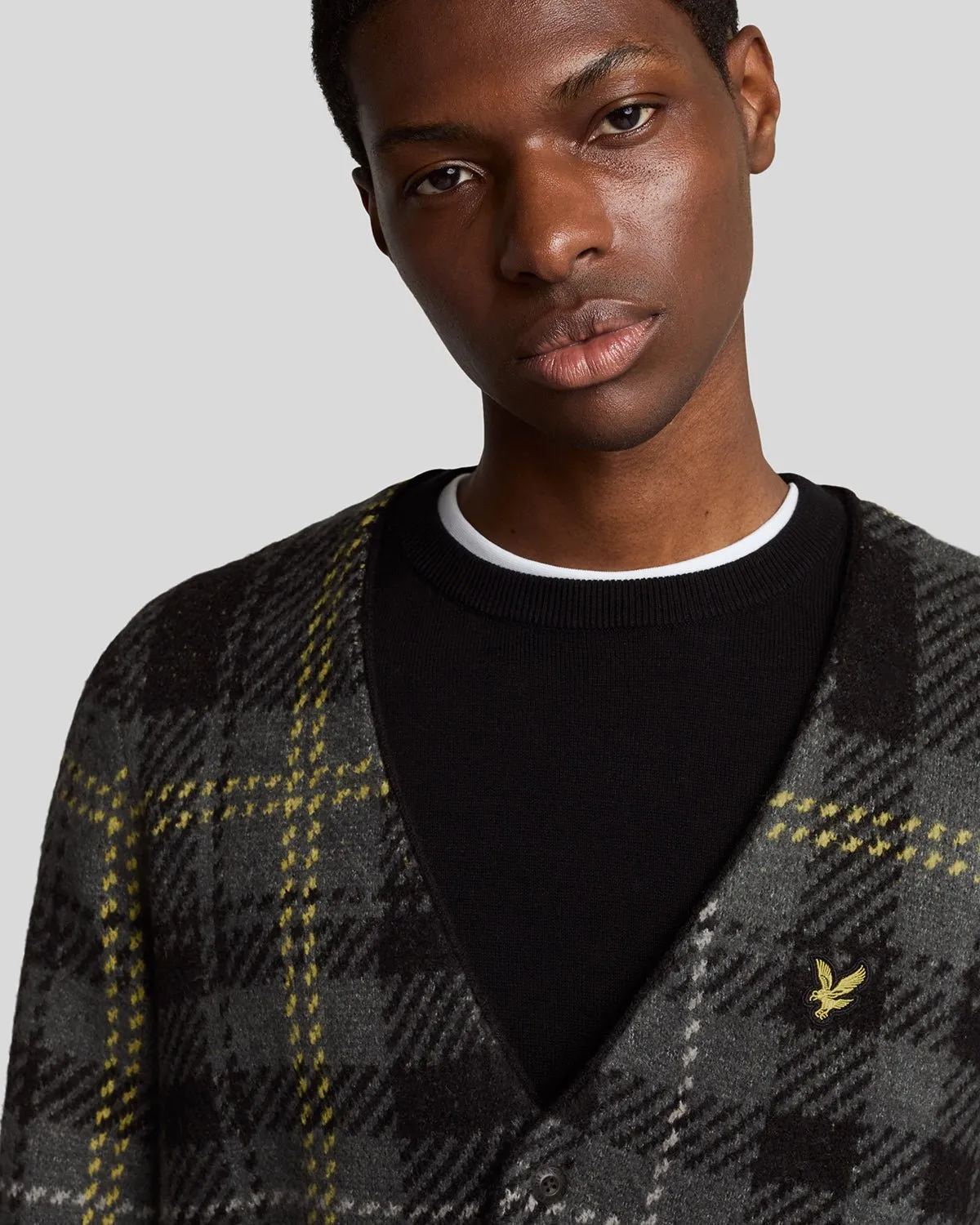 Brushed Tartan Cardigan sold by Lyle & Scott product image thumbnail 4