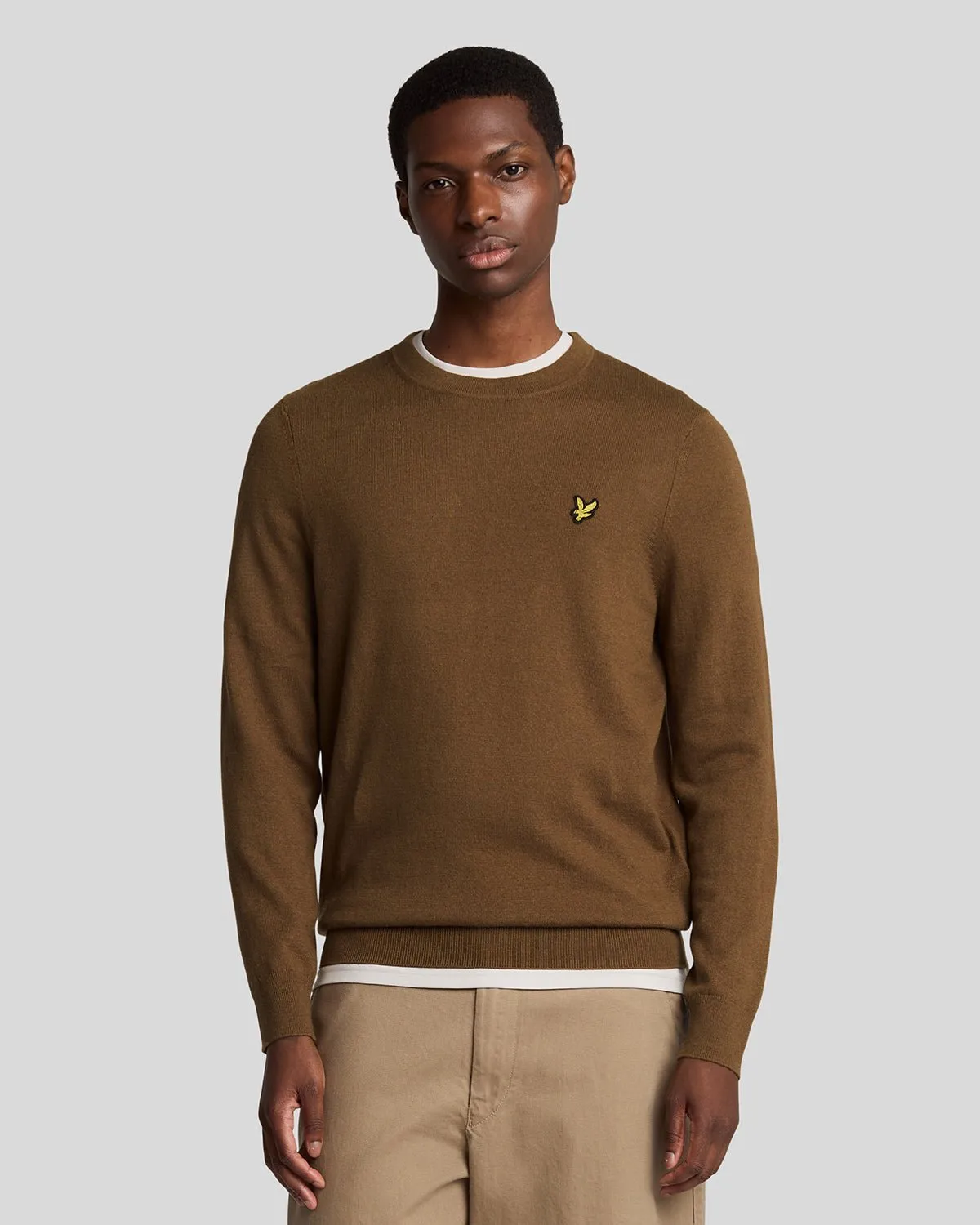 Cotton Merino Crew Neck Jumper sold by Lyle & Scott