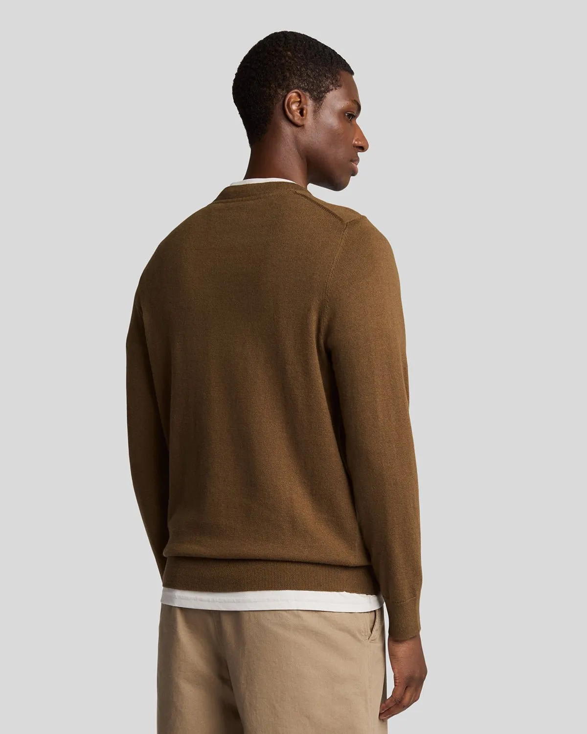 Cotton Merino Crew Neck Jumper sold by Lyle & Scott product image thumbnail 3