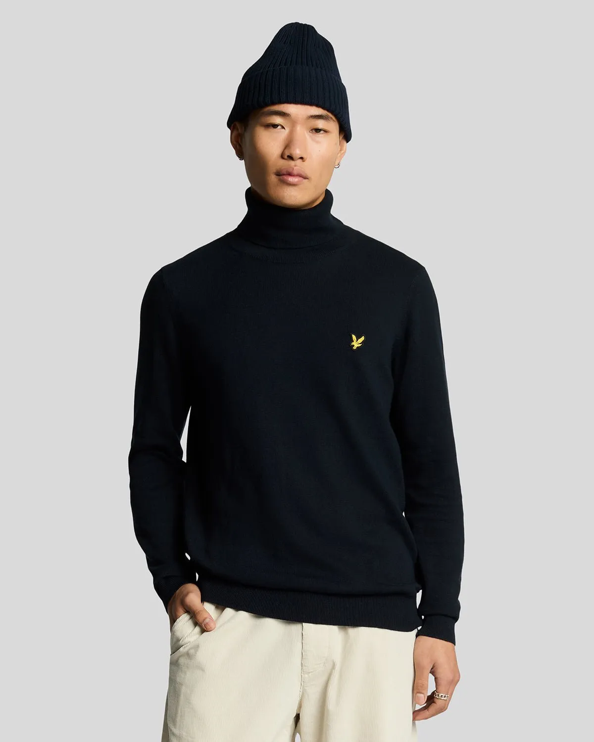Cotton Merino Turtleneck Jumper sold by Lyle & Scott