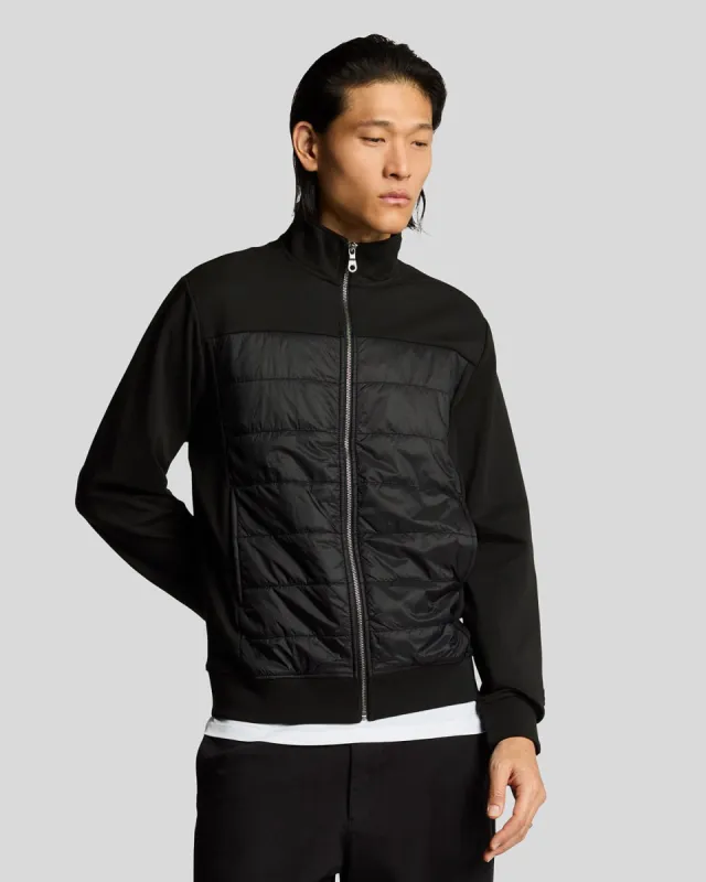 Interlock Hybrid Panelled Bomber Jacket sold by Lyle & Scott