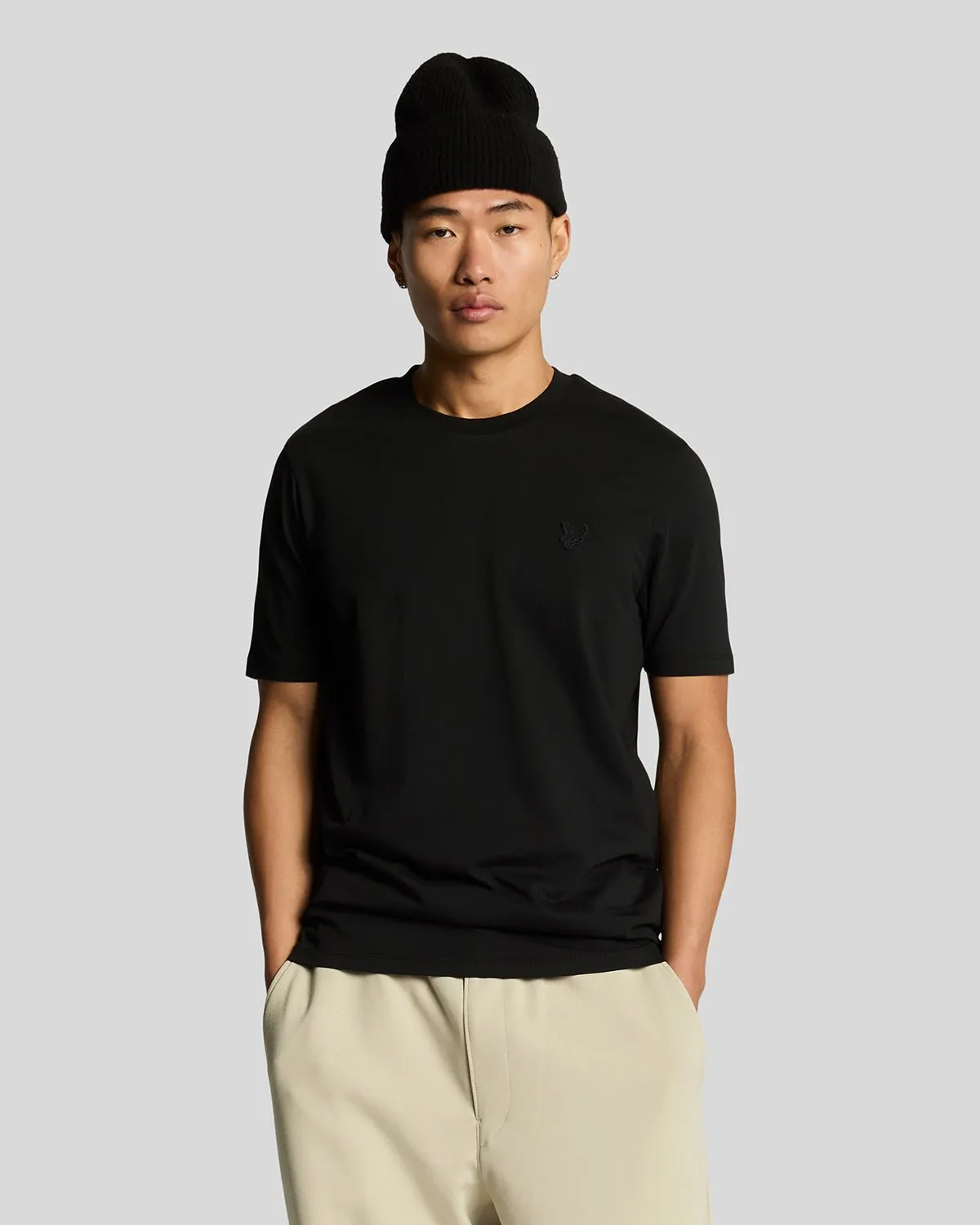 Tonal Eagle Superfine Cotton T-Shirt sold by Lyle & Scott