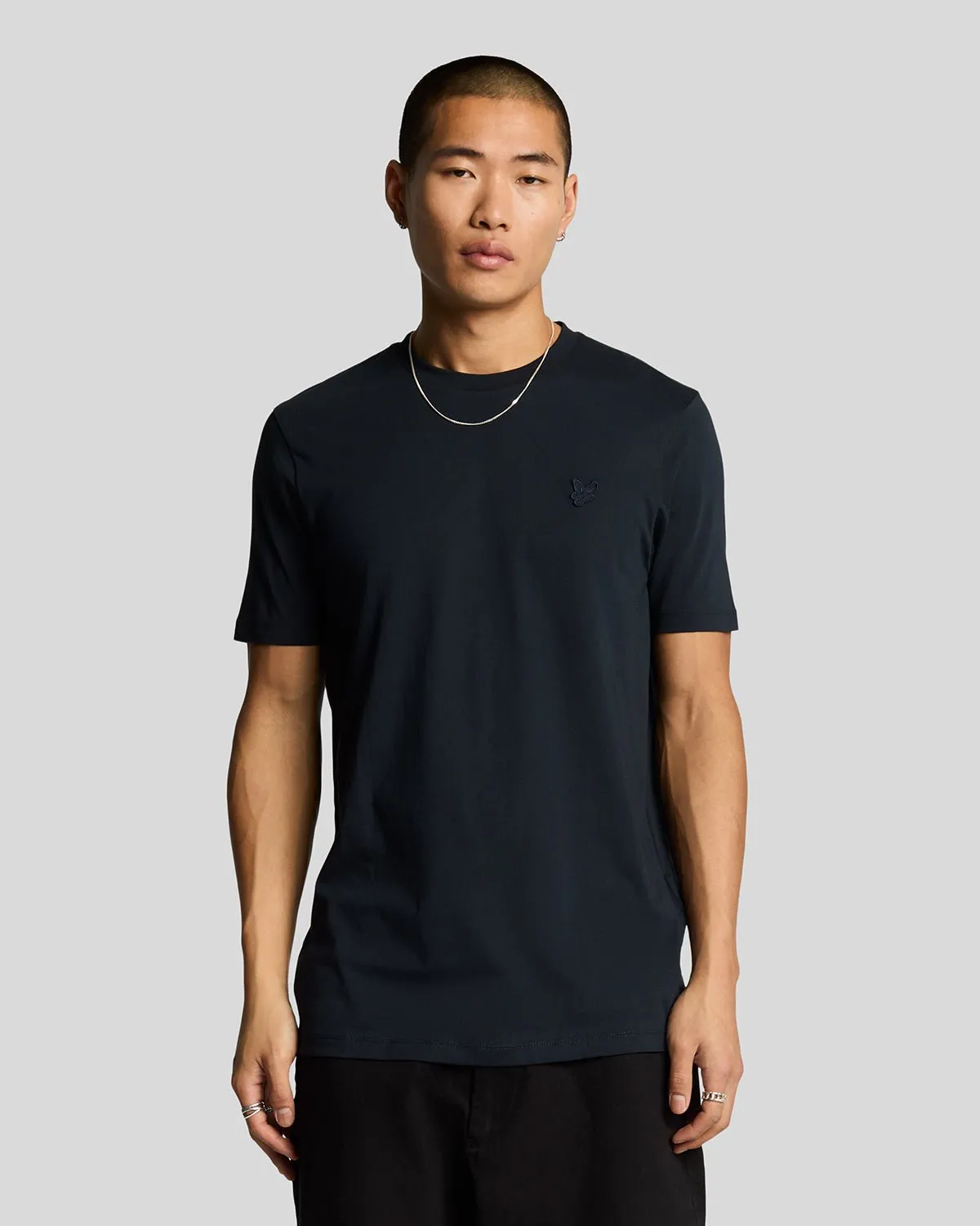 Tonal Eagle Superfine Cotton T-Shirt sold by Lyle & Scott