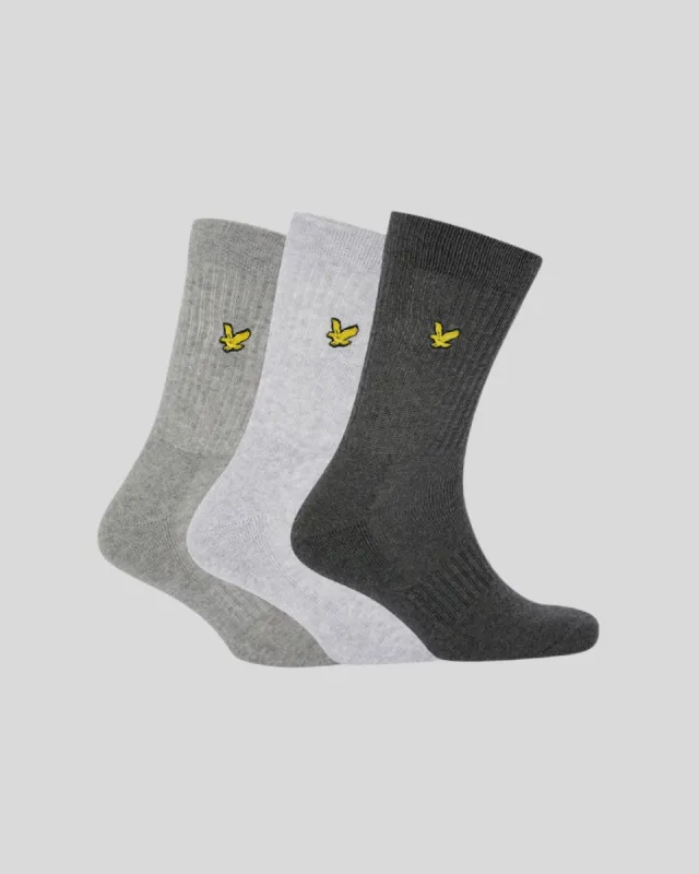 3 Pack Tubular  Socks made by Lyle & Scott