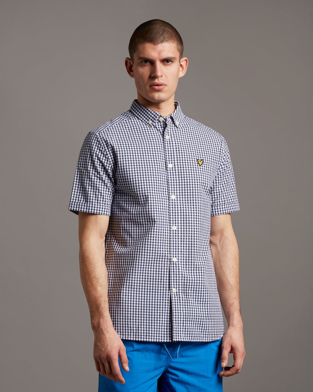 Short Sleeve Gingham Shirt Plus sold by Lyle & Scott