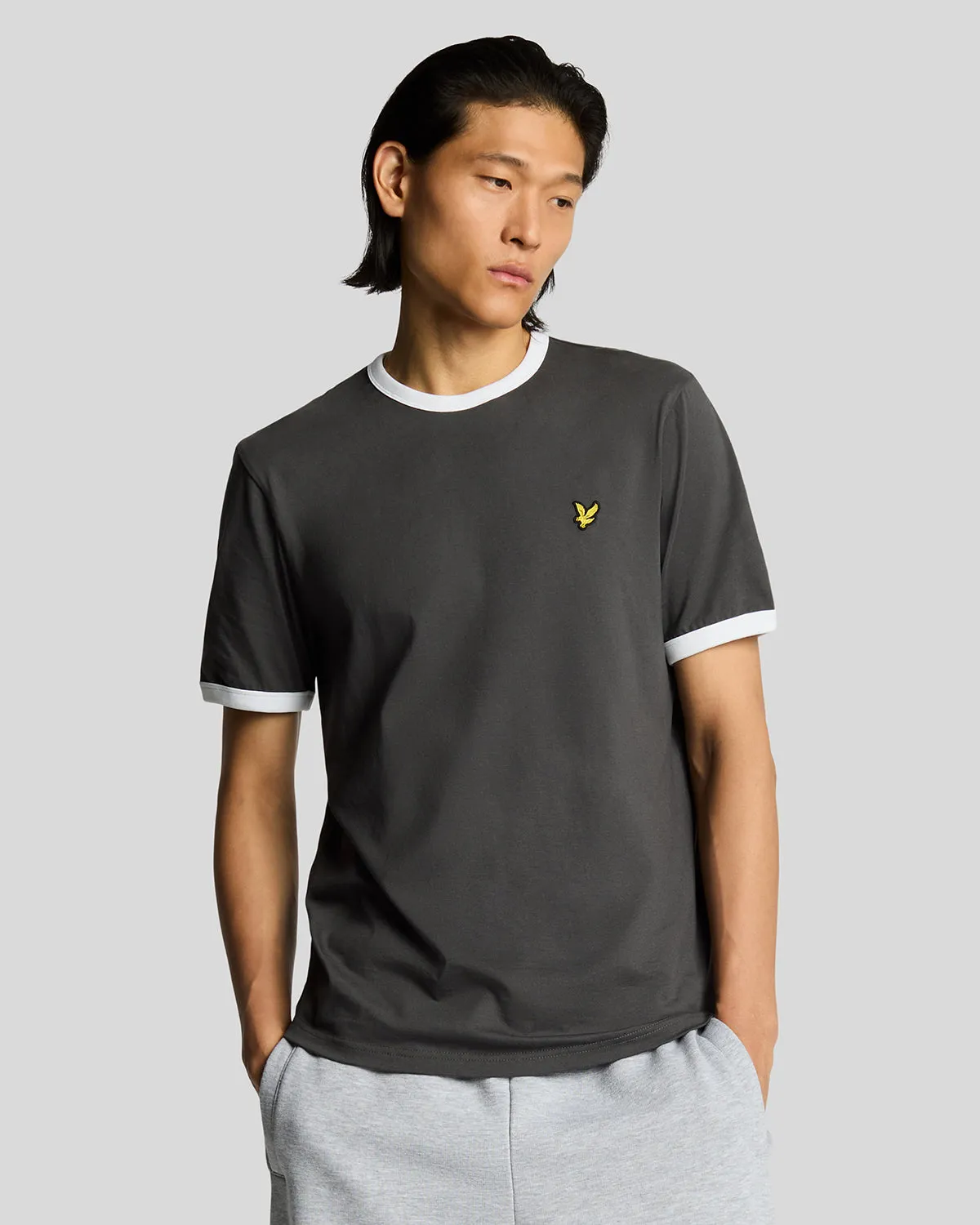 Ringer Cotton Crew Neck T-Shirt sold by Lyle & Scott