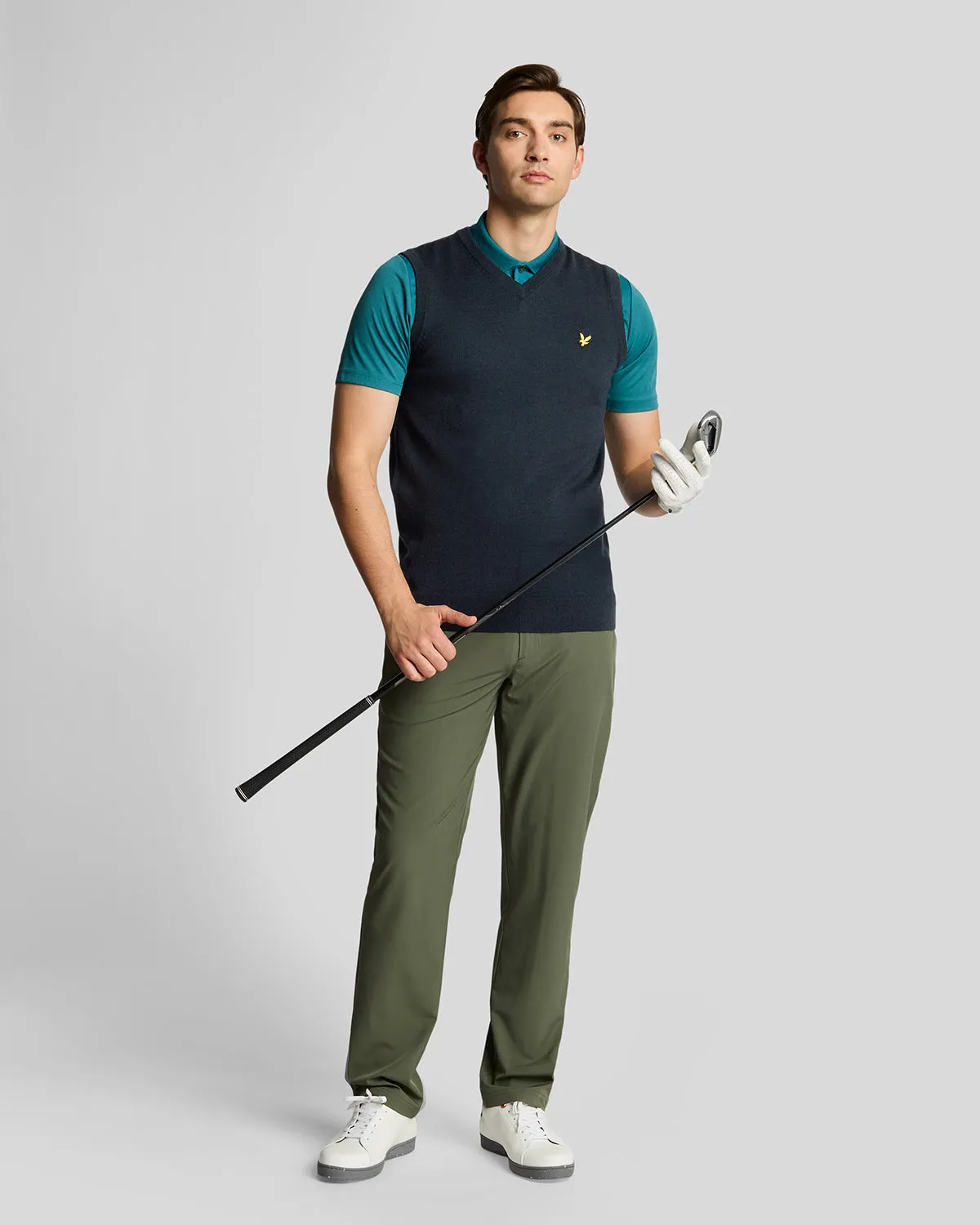 Golf Merino Blend Knitted V-Neck Vest sold by Lyle & Scott product image thumbnail 2