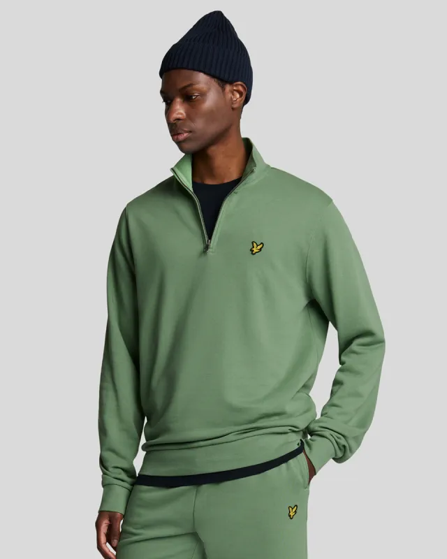 Loopback 1/4 Zip Sweat sold by Lyle & Scott