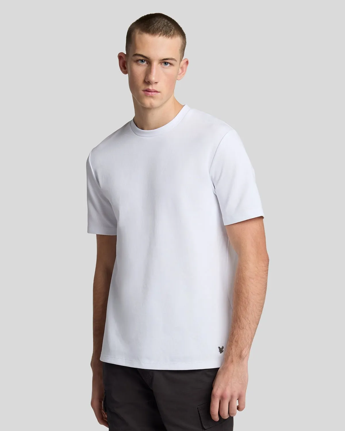 Twill Texture Crew Neck T-Shirt sold by Lyle & Scott