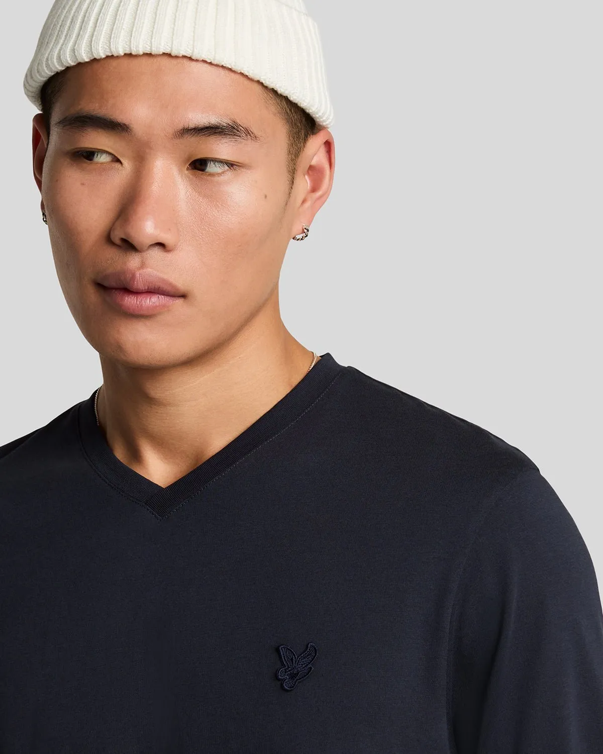 Superfine Cotton V Neck T-Shirt sold by Lyle & Scott product image thumbnail 4