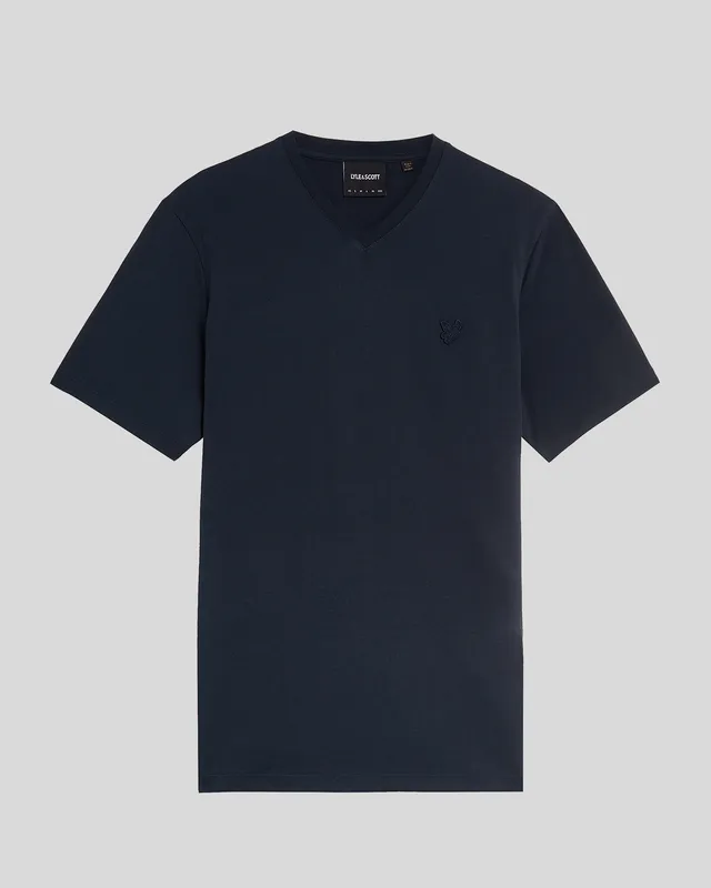 Superfine Cotton V Neck T-Shirt sold by Lyle & Scott product image thumbnail 5