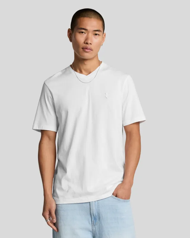 Superfine Cotton V Neck T-Shirt sold by Lyle & Scott