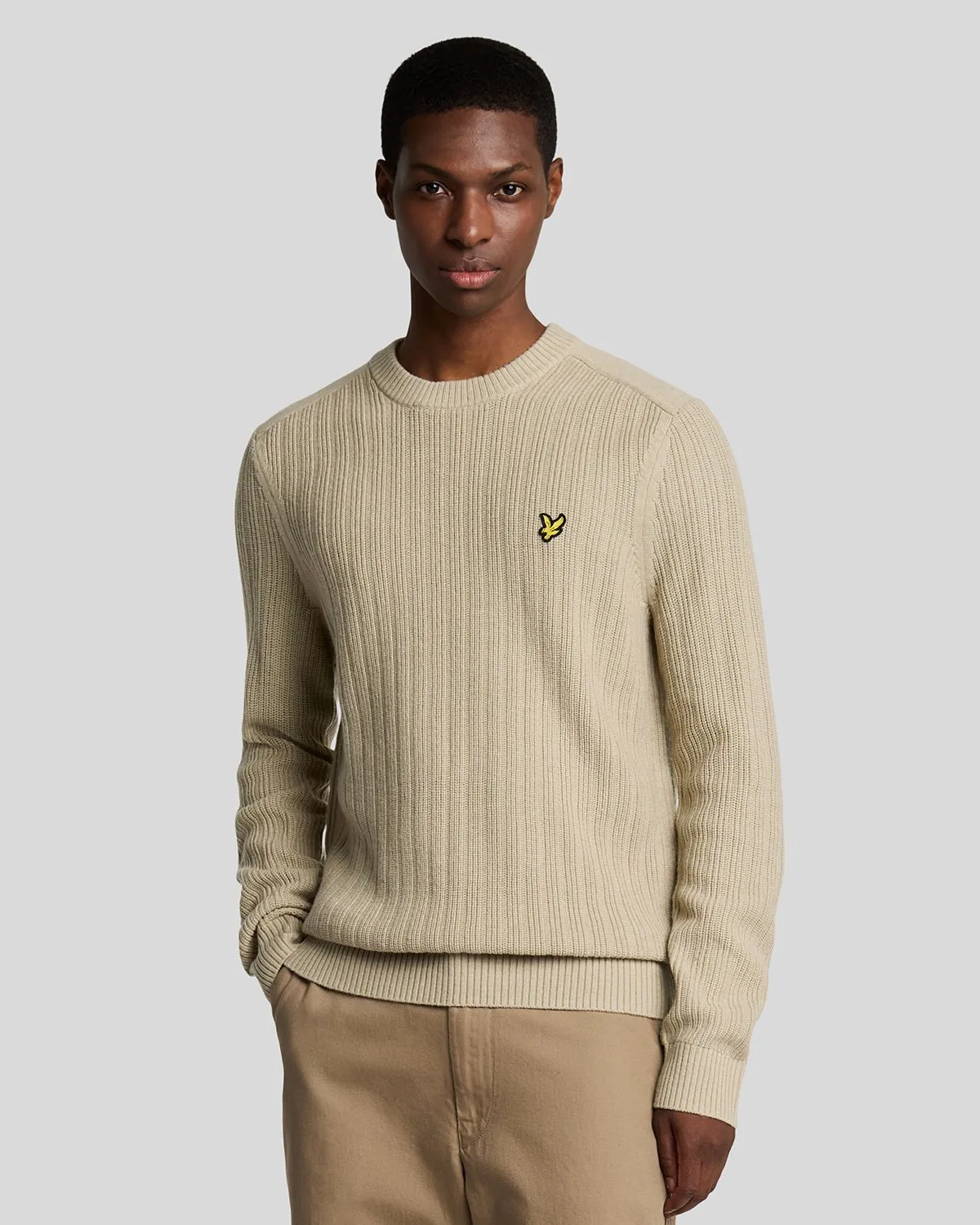 Ribbed Crew Neck Jumper sold by Lyle & Scott