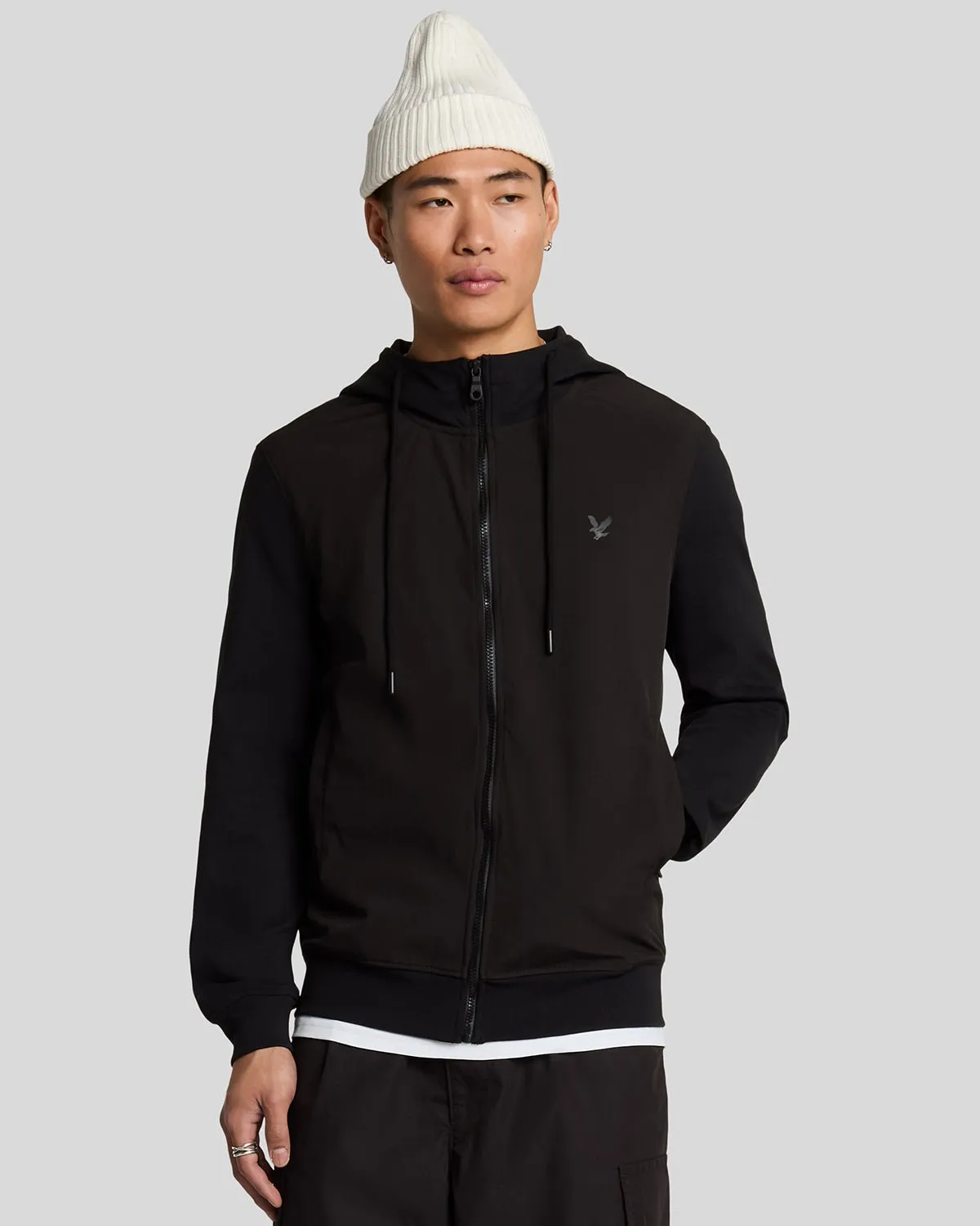 Softshell Hybrid Zip Through Hoodie sold by Lyle & Scott