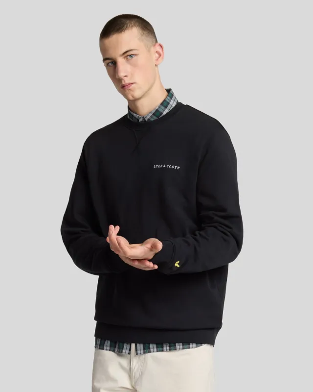 Loopback Embroidered Crew Neck Sweatshirt sold by Lyle & Scott