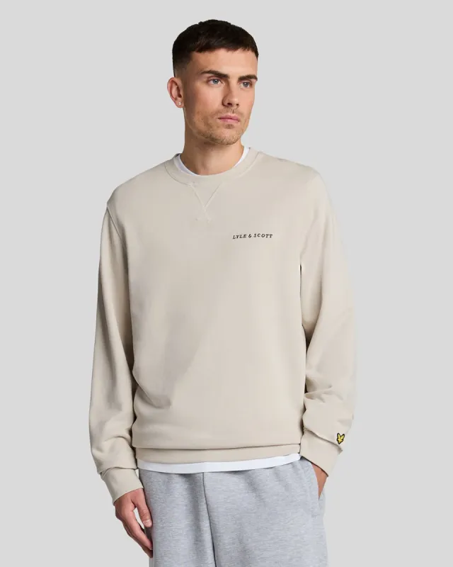 Loopback Embroidered Crew Neck Sweatshirt sold by Lyle & Scott
