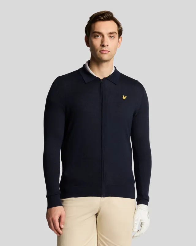 Lightweight Collared Cardigan sold by Lyle & Scott