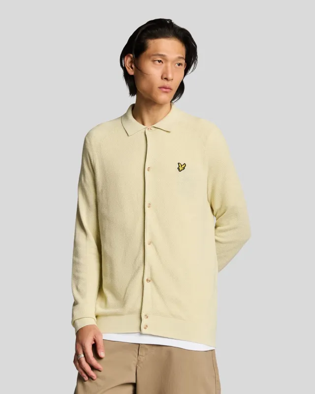 Linen Blend Knitted Shirt sold by Lyle & Scott