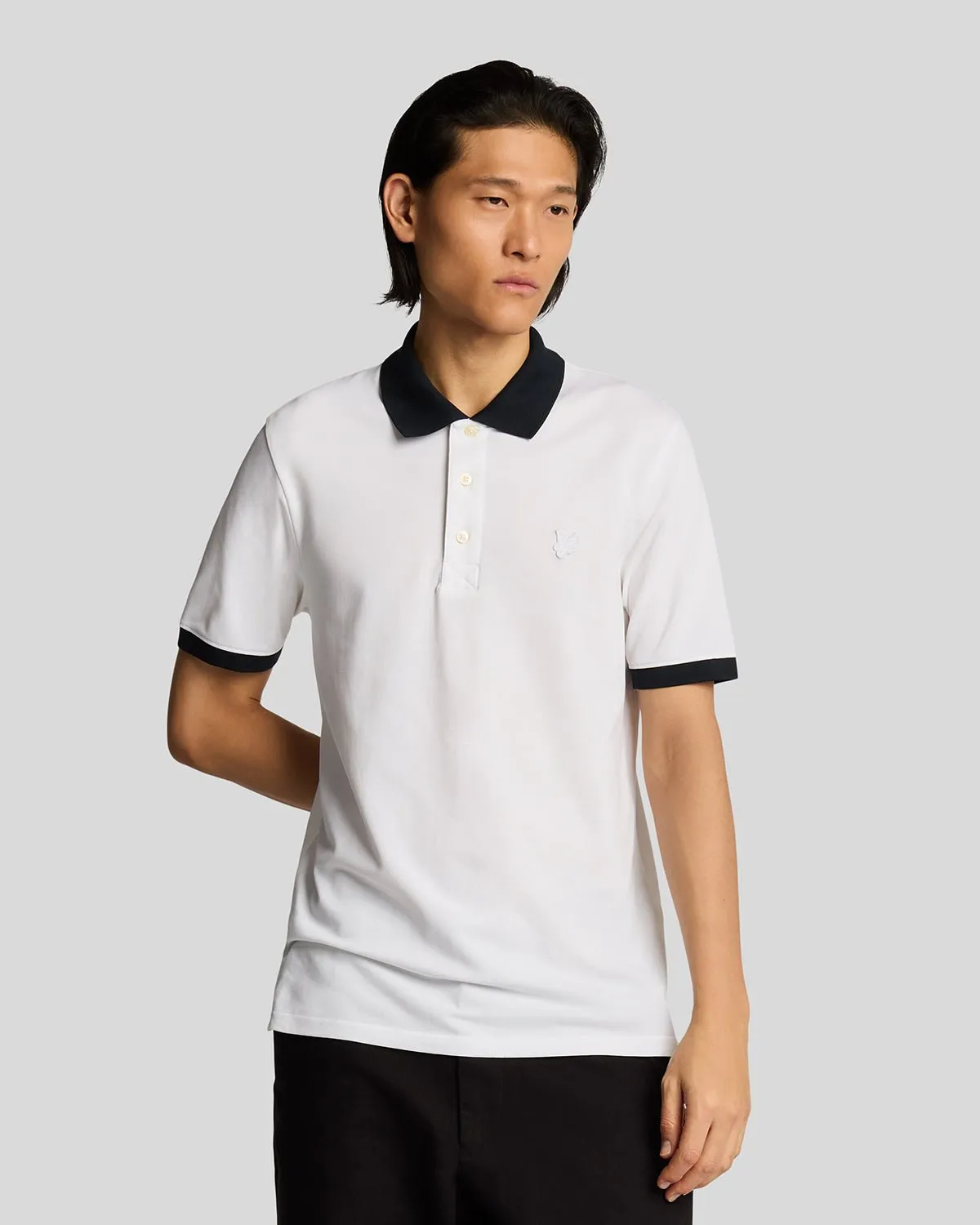 Superfine Cotton Contrast Polo Shirt sold by Lyle & Scott