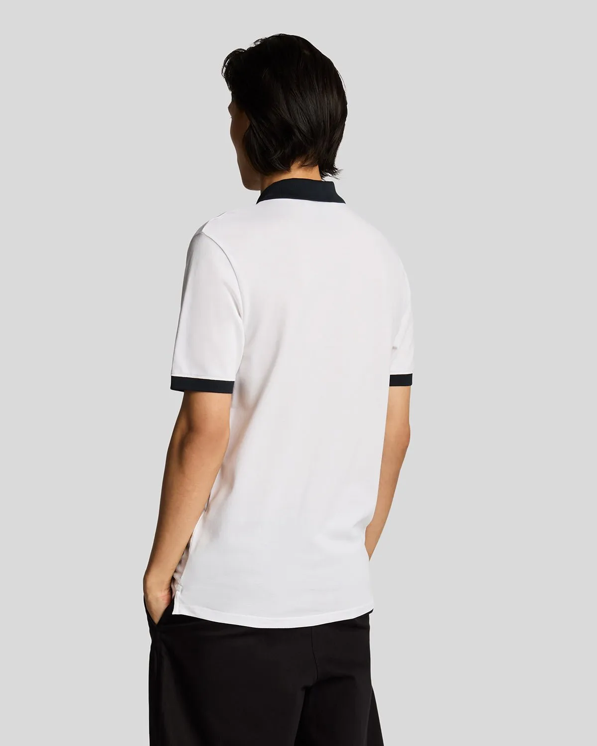 Superfine Cotton Contrast Polo Shirt sold by Lyle & Scott product image thumbnail 3