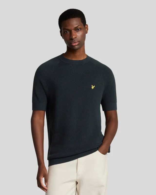 Linen Blend Knitted T-Shirt sold by Lyle & Scott