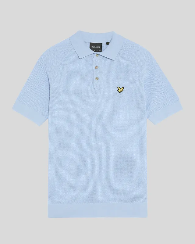 Linen Blend Knitted Polo Shirt sold by Lyle & Scott product image thumbnail 5