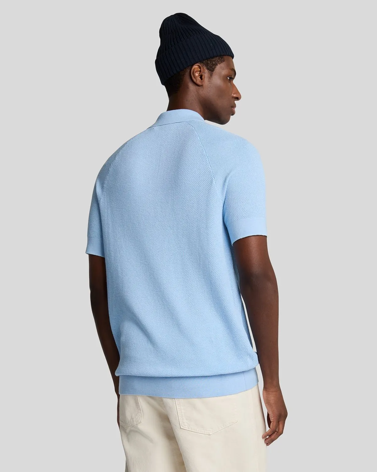 Linen Blend Knitted Polo Shirt sold by Lyle & Scott product image thumbnail 3