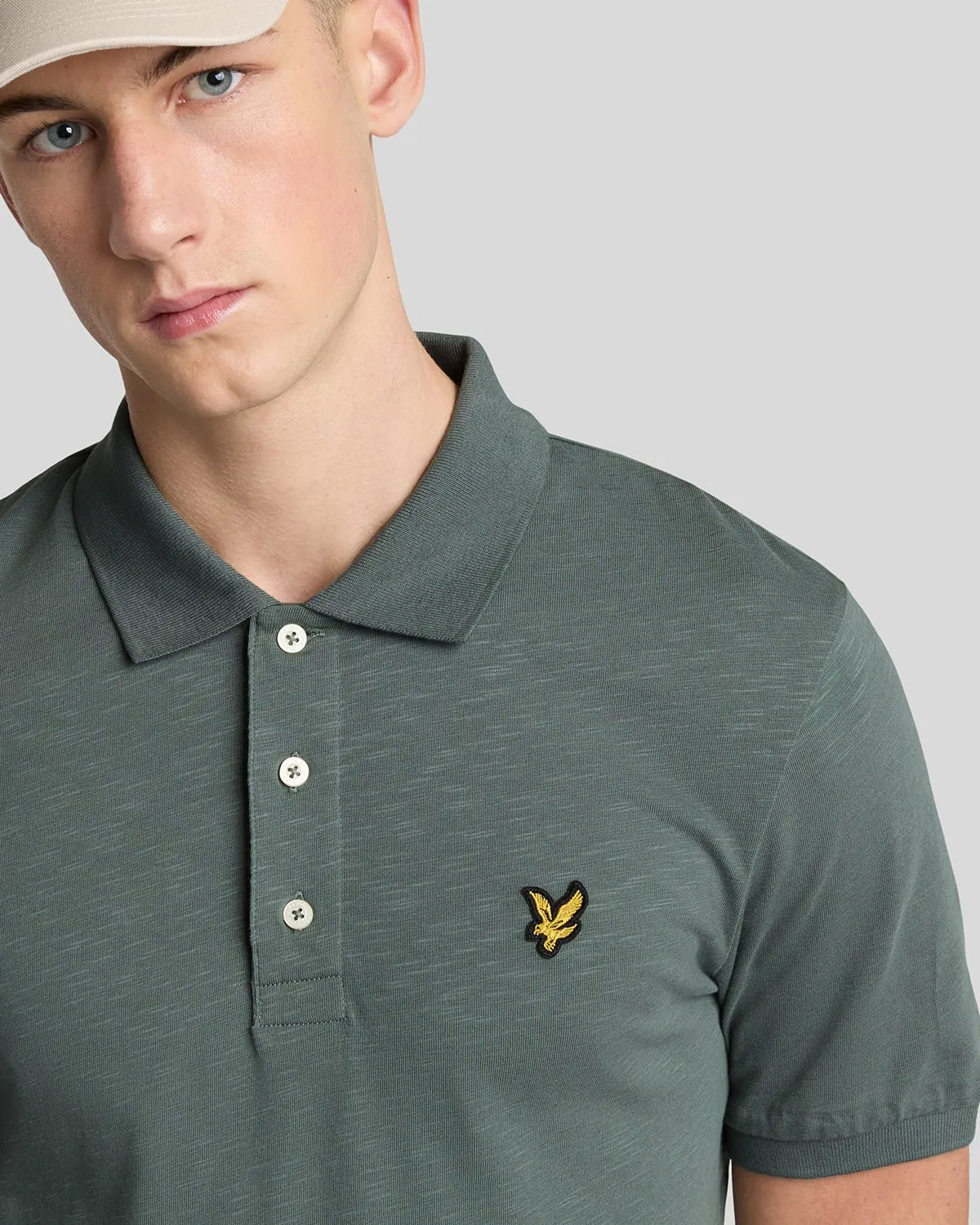 Slub Polo Shirt sold by Lyle & Scott product image thumbnail 4