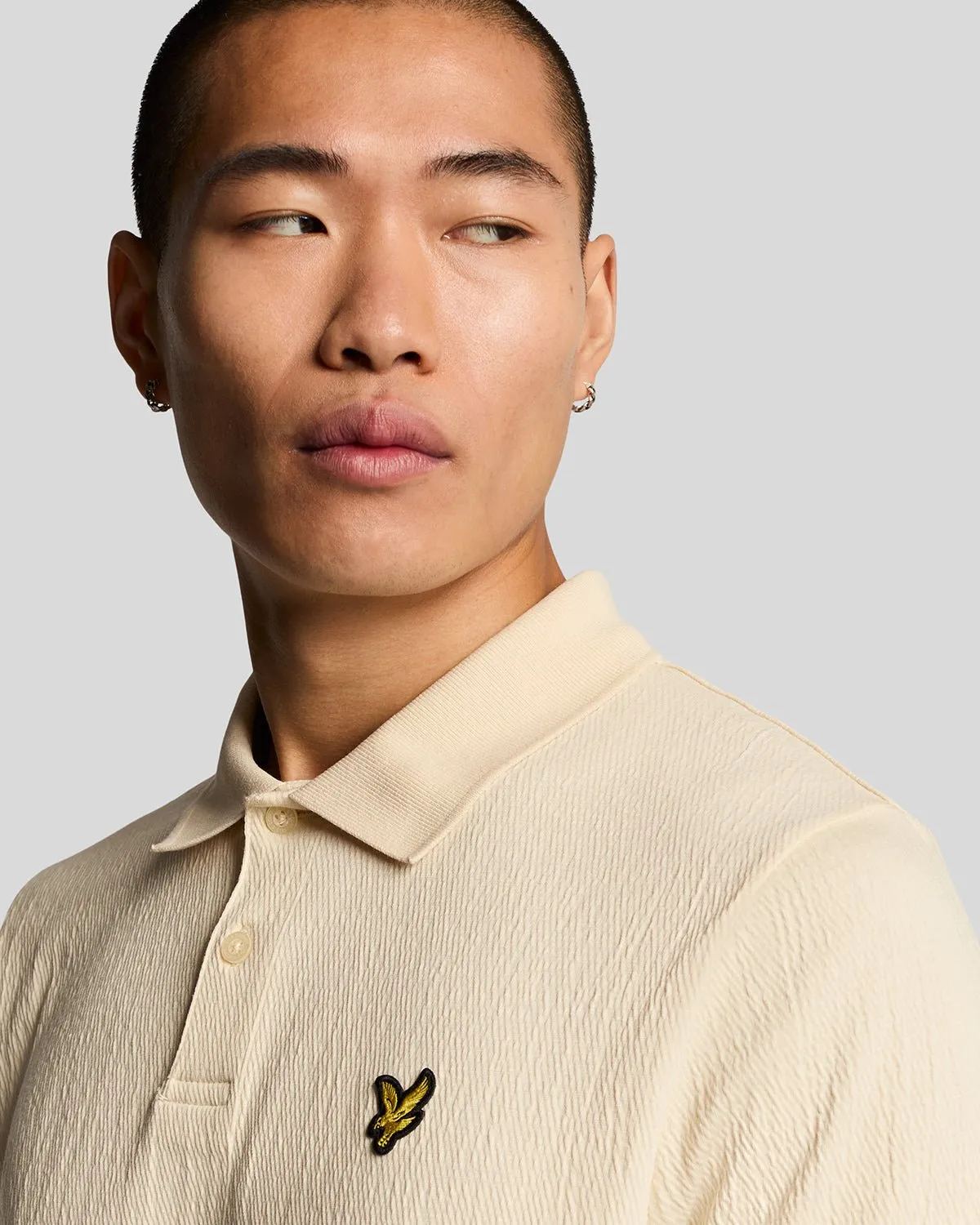 Crepe Polo Shirt sold by Lyle & Scott product image thumbnail 4