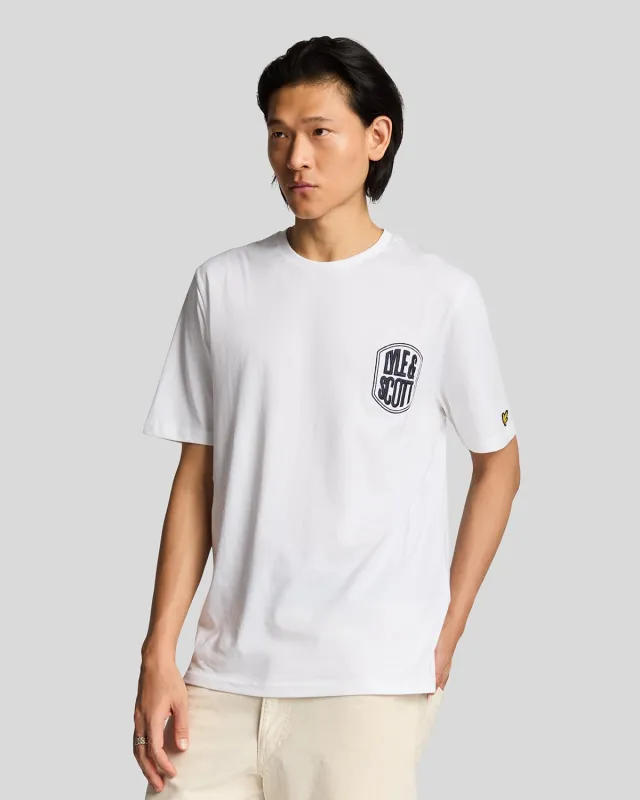 Embroidered Badge Graphic T-Shirt sold by Lyle & Scott