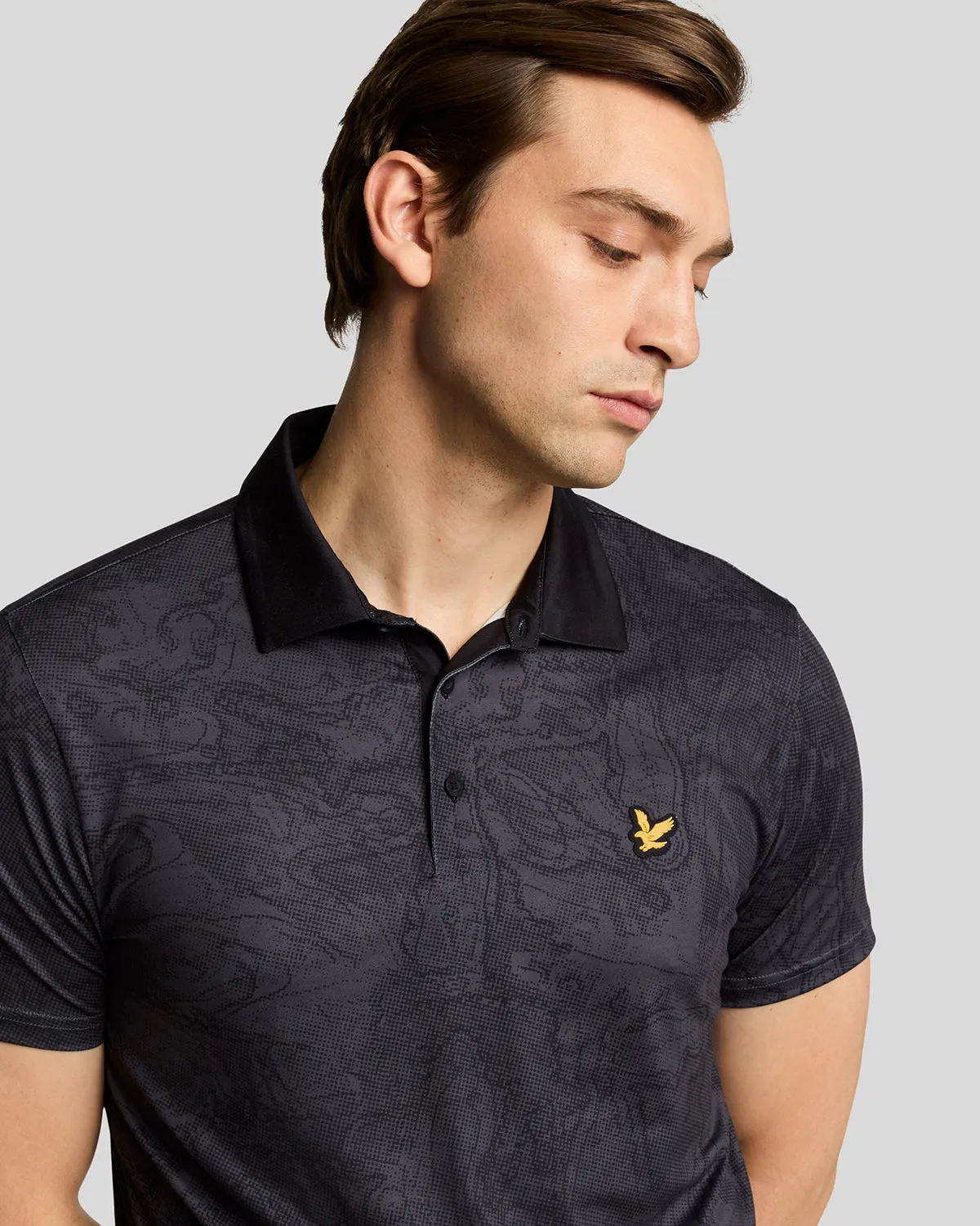 Contour Printed Polo Shirt sold by Lyle & Scott product image thumbnail 4