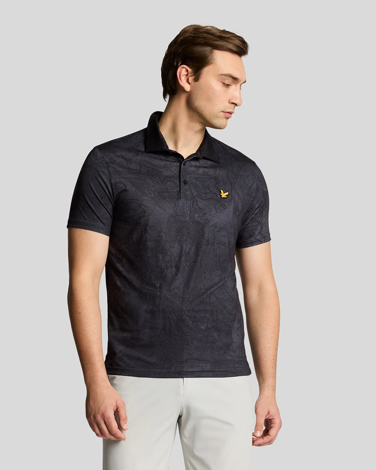 Contour Printed Polo Shirt sold by Lyle & Scott