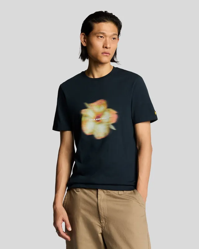 Motion Floral Graphic T-Shirt sold by Lyle & Scott