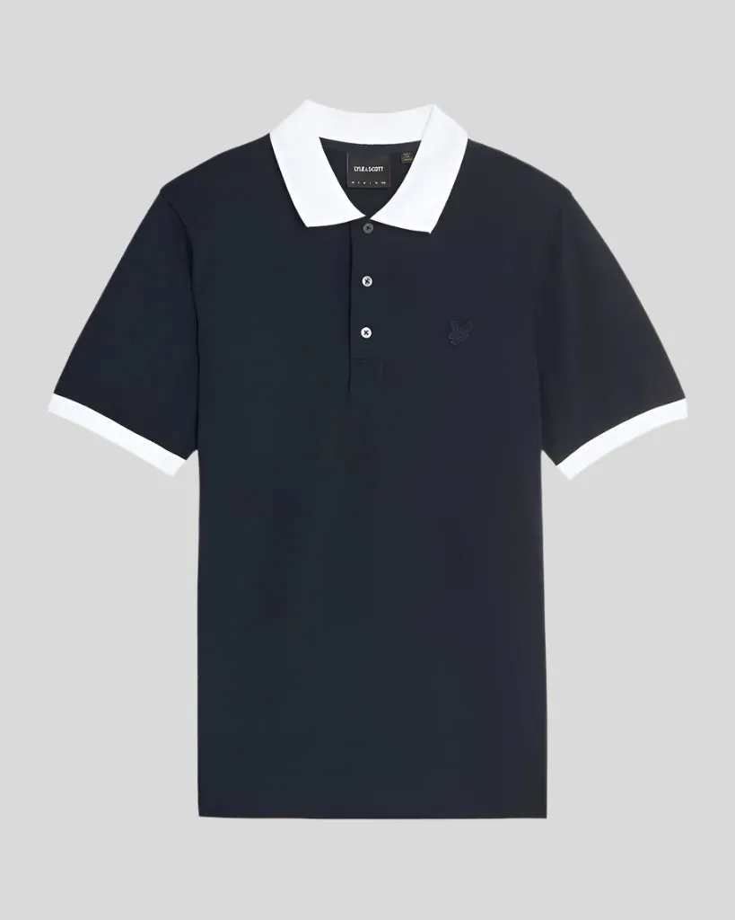 Superfine Cotton Contrast Polo Shirt sold by Lyle & Scott