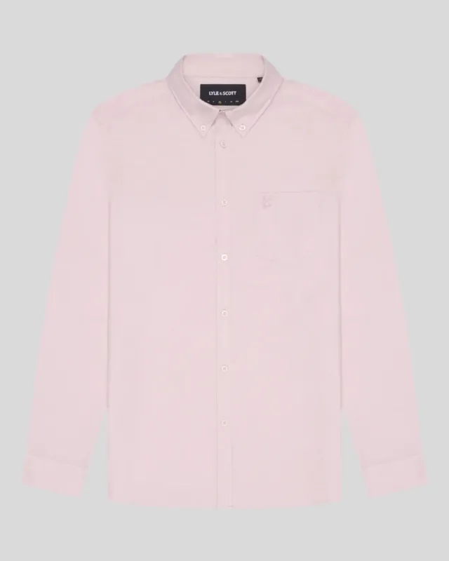 Tonal Eagle Plain Oxford Shirt sold by Lyle & Scott