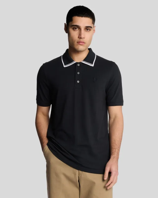 Superfine Cotton Tipped Polo Shirt sold by Lyle & Scott