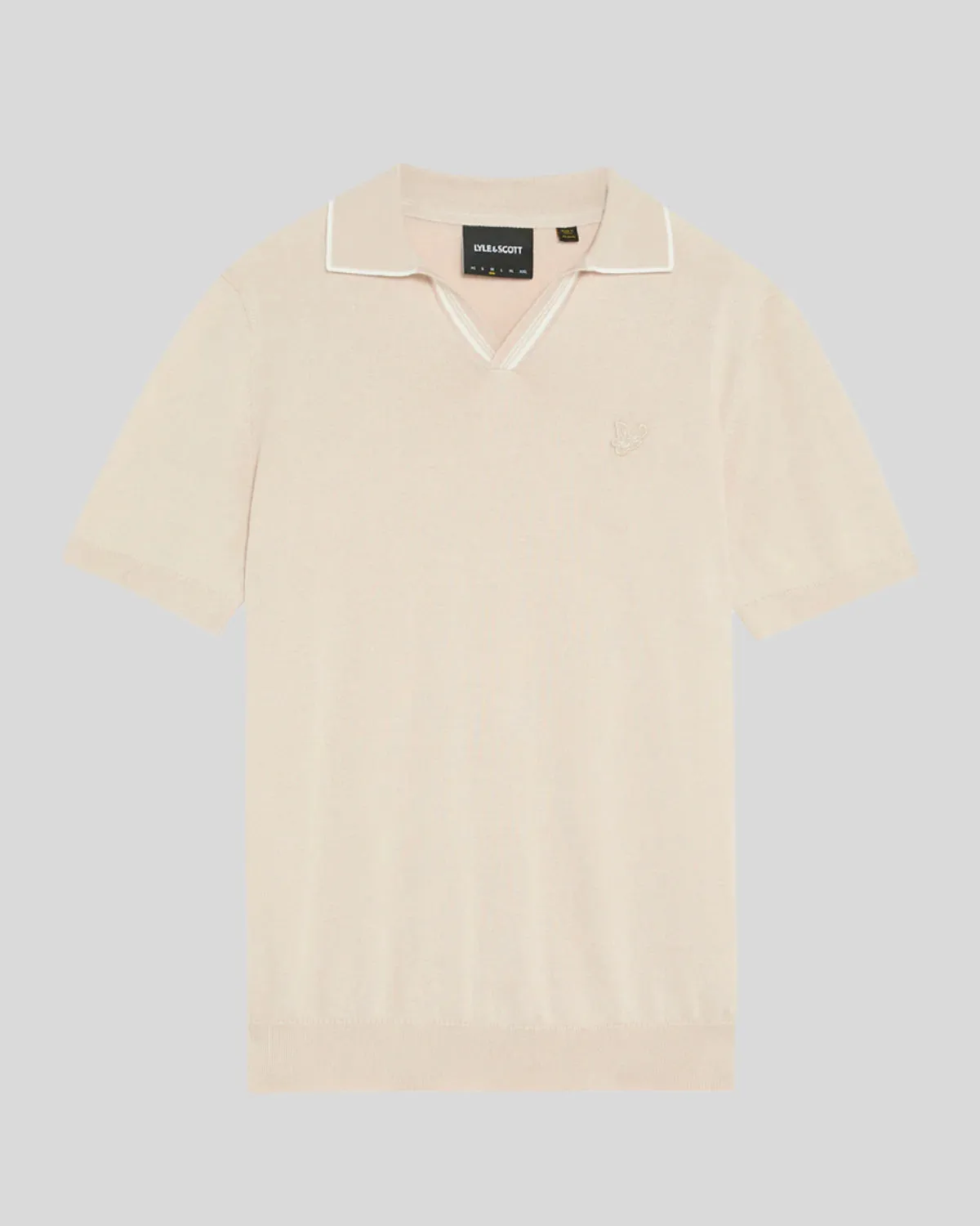 Tipped Knitted Open Collar Polo Shirt sold by Lyle & Scott product image thumbnail 5