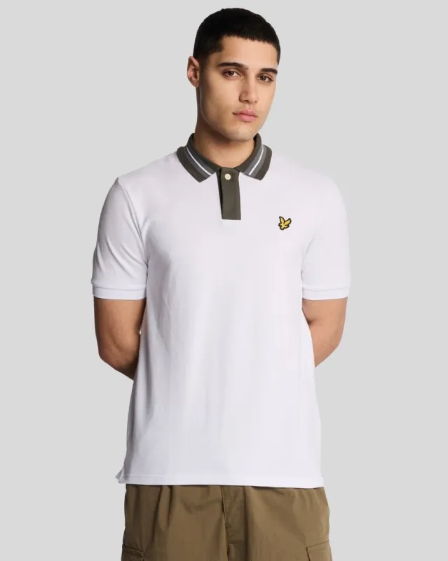 Contrast Tipped Collar Polo Shirt sold by Lyle & Scott