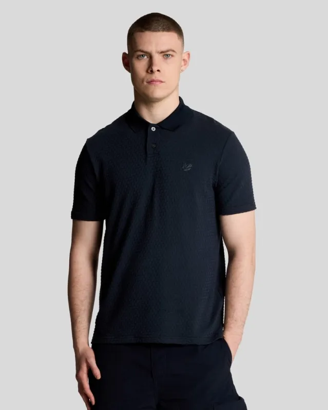 Jacquard Sovereign Polo Shirt sold by Lyle & Scott