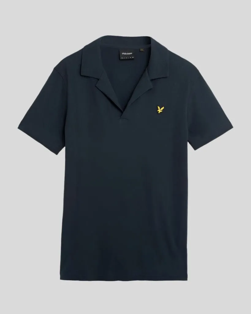 Linen Revere Collar Polo Shirt sold by Lyle & Scott